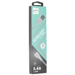 Кабель PERFEO USB A вилка - Micro USB вилка, 2.4A, голубой, силикон, 1 м., ULTRA SOFT (U4022), фото4