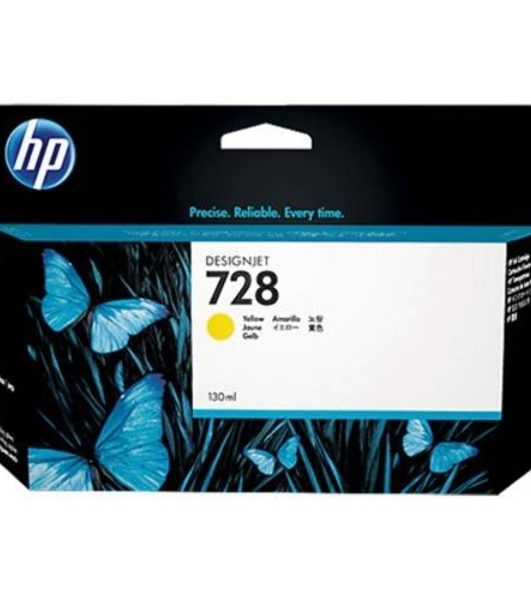 Картридж струйный HP 728 с желтыми чернилами для принтеров Designjet, 130 мл