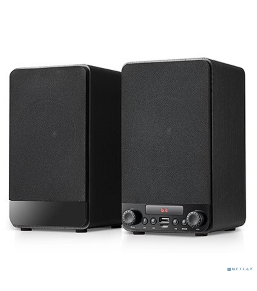Акустическая система Dialog Jazz AJ-13 BLACK - акустические колонки 2.0, 2*15W RMS, Bluetooth, FM, USB+microSD reader