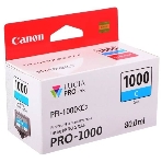 Картридж струйный Canon PFI-1000 C для IJ SFP PRO-1000 WFG. Голубой. 80 мл., фото 1