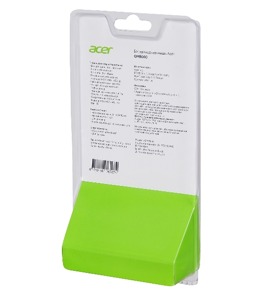 Мышь беспроводная Acer OMR060 черный, 1600 dpi, радиоканал, USB, кнопки - 6
