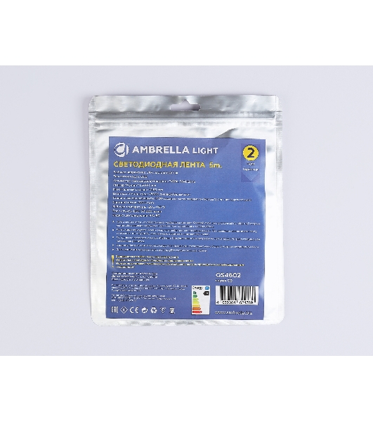 Светодиодная лента Ambrella light GS4602 COB 384Led/ 7W m/ 24V IP20 4500K/ 5m*3mm*2mm (2 конт.)