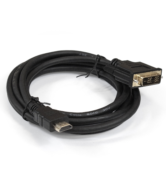 Кабель ExeGate EX284893RUS HDMI-DVI ExeGate EX-CC-HDMIM-DVIM-1.8 (19M/19M, single link, 1,8м,позолоченные контакты)