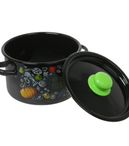 Кастрюля Appetite 1RD221М Healthy food с крышкой, эмалированная сталь 5,5 л