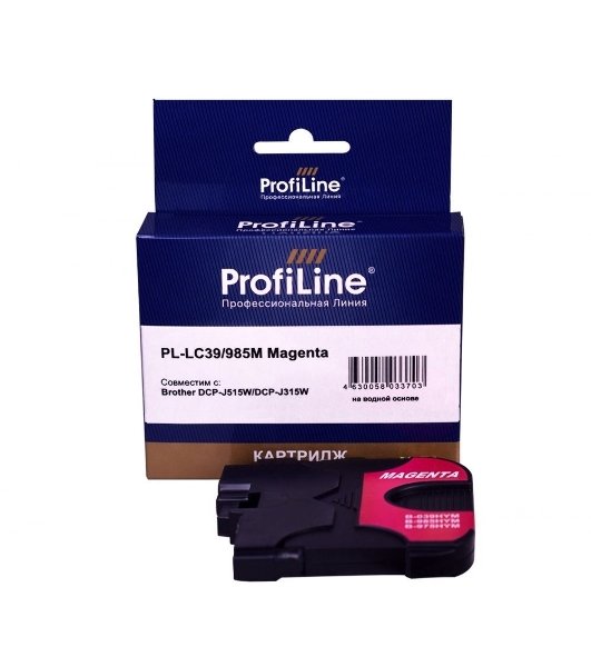 Картридж струйный ProfiLine PL-LC39/985M для принтеров Brother DCP-J125/DCP-J315W/DCP-J515W/MFC-J220/MFC-J265W/MFC-J410/MFC-J415W с чернилами Magenta