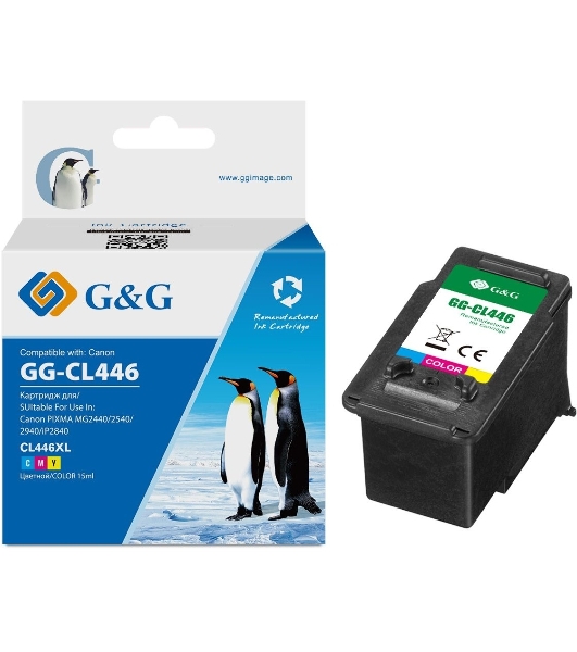 Картридж струйный G&G GG-CL446 многоцветный для Canon Pixma MG2440/2540/2940