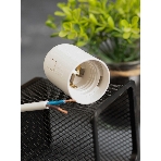 Патрон Е27 пластиковый подвесной термостойкий пластик бел. PROxima, фото3