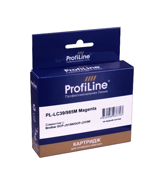Картридж струйный ProfiLine PL-LC39/985M для принтеров Brother DCP-J125/DCP-J315W/DCP-J515W/MFC-J220/MFC-J265W/MFC-J410/MFC-J415W с чернилами Magenta