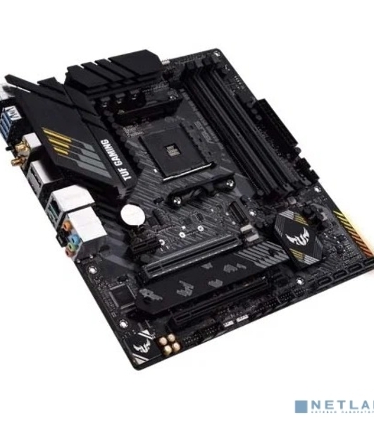Материнская плата ASUS TUF GAMING B550M-PLUS WI-FI II, AM4, AMD B550, 4xDDR4, 4xSATA, 2xM.2, 1xPCIe 4.0 x16, 1xPCIe 3.0 x4, 1xPCIe x1, 1xDP, 1xHDMI, 1x 2.5Gb LAN, 1xUSB-C 3.2 Gen 2, 4xUSB-A 3.2 Gen 1, 2xUSB-A 2.0, 5x3.5 мм, TOSLINK, 7.1, mATX