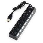 USB-концентратор Gembird UHB-U2P7-01, USB 2.0, 7хUSB, USB, фото8