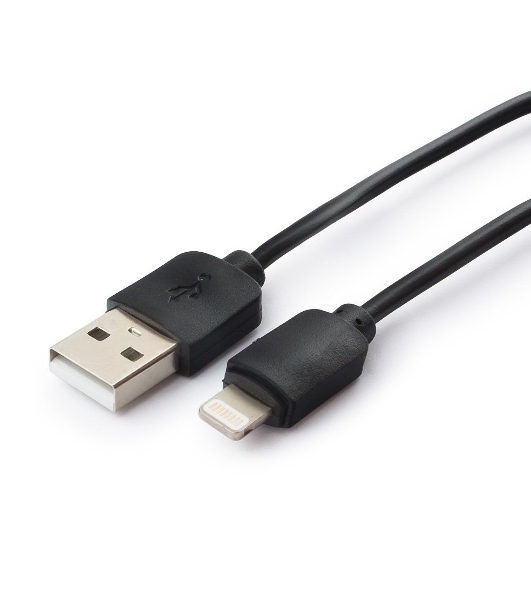 Кабель USB Гарнизон GCC-USB2-AP2-0.3M AM/Lightning, для iPhone5/6/7, IPod, IPad, 0.3м, черный, пакет