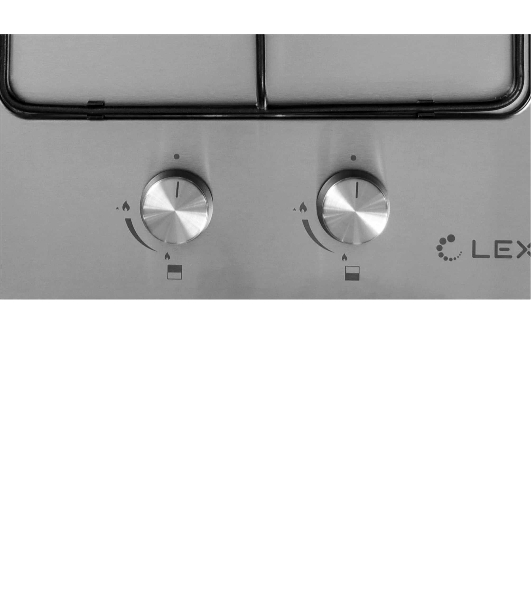 Газовая варочная панель LEX GVS 320 IX1000/3000Вт 2конфорки нерж.сталь