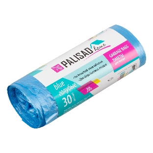 Пакеты для мусора Home Palisad 30 л x 30 шт. голубые