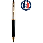 Ручка шариковая Waterman Carene De Luxe (CWS0700000) Black Silver GT, M, син. черн. подар.кор., фото 1