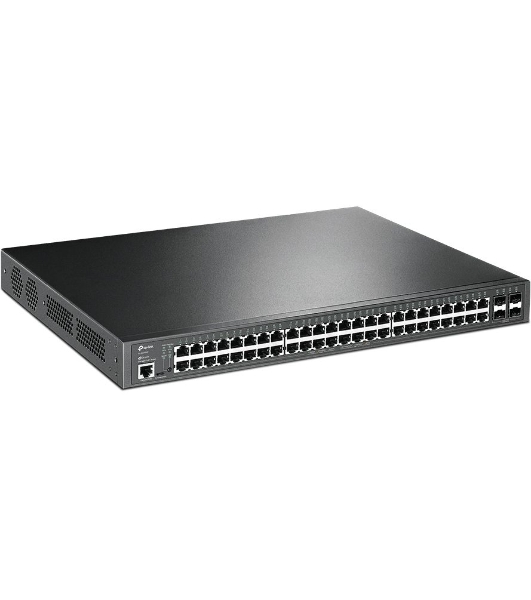 Коммутатор 48-port Gigabit PoE+ L2+ switch, 48 802.3af/at PoE+ ports, 4 Gb SFP slots, 1 RJ-45 + 1Micro-USB console ports, 348W PoE budget