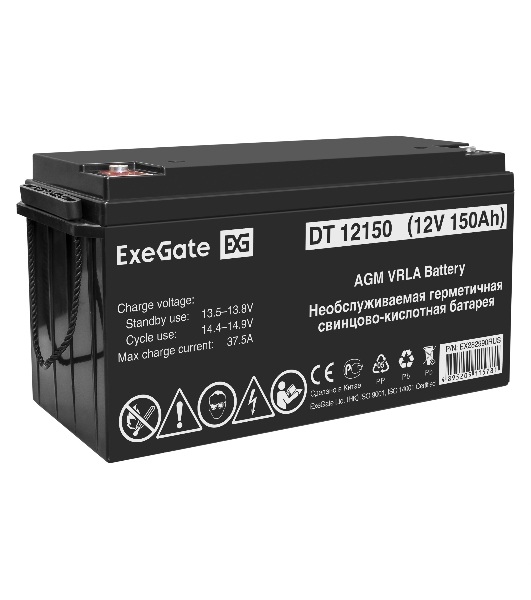 Комплект Источник бесперебойного питания EX296003RUS + батарея 150Aч EX282990RUS 4шт ExeGate FineSine SX-3000.LCD.AVR.2SH.T + батарея ExeGate DT 12150 (12В, 150Ач) 4шт