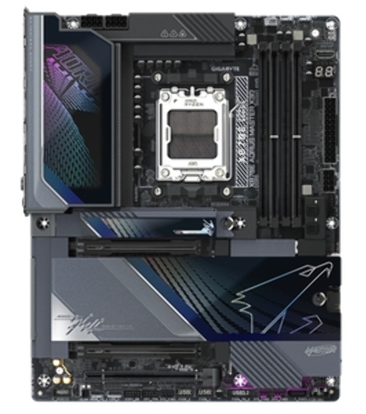 Материнская плата Gigabyte X870E A MASTER X Socket AM5 AMD X870E 4xDDR5 ATX AC`97 8ch(7.1) 1P 10Gigabit + 1P 5Gigabit RAID+HDMI