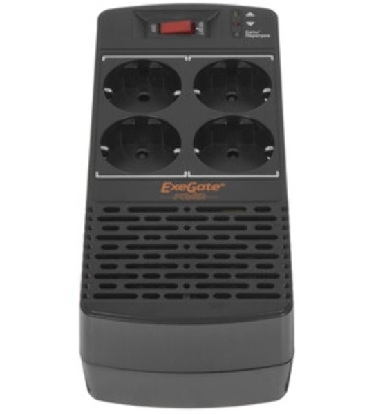 Стабилизатор ExeGate Power AD5000-1200 (1200VA/600W, диапазон 150...280В, 4 евророзетки)