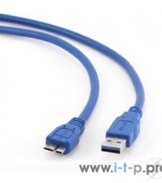 Кабель Gembird/Cablexpert USB 3.0 Pro, AM/microBM 9P, 0.5м, экран, синий