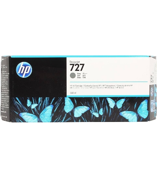 Картридж струйный HP 727 с чернилами фотографического черного цвета для принтеров Designjet, 300 мл