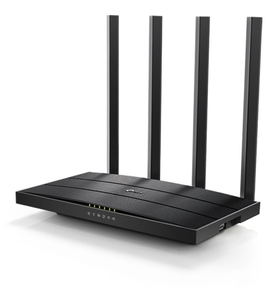 Роутер беспроводной TP-Link Archer C6U AC1200 10/100/1000BASE-TX/4G ready черный