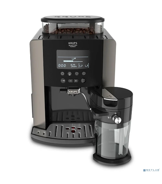 Кофемашина Krups Arabica Latte EA819E10 1450Вт черный/коричневый