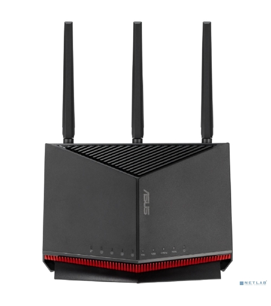 Маршрутизатор ASUS RT-BE86U, черный/красный, 90IG08W0-MO9A0V