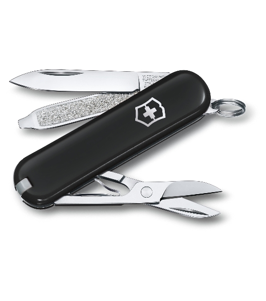 Нож перочинный Victorinox Classic Dark Illusion (0.6223.3G) 58мм 7 функций черный карт.коробка