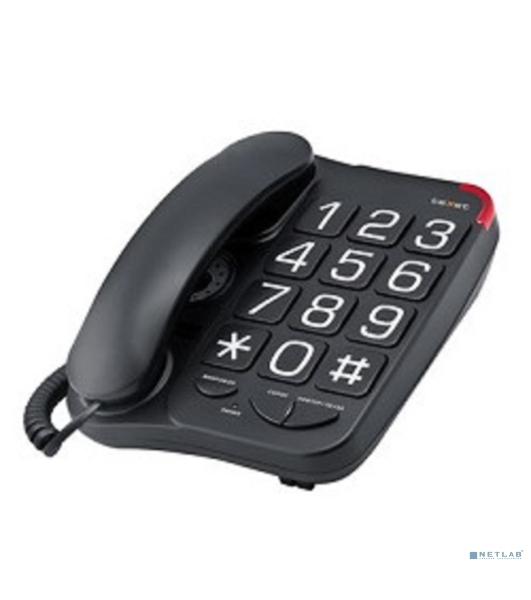 Телефон проводной teXet TX-201 черный