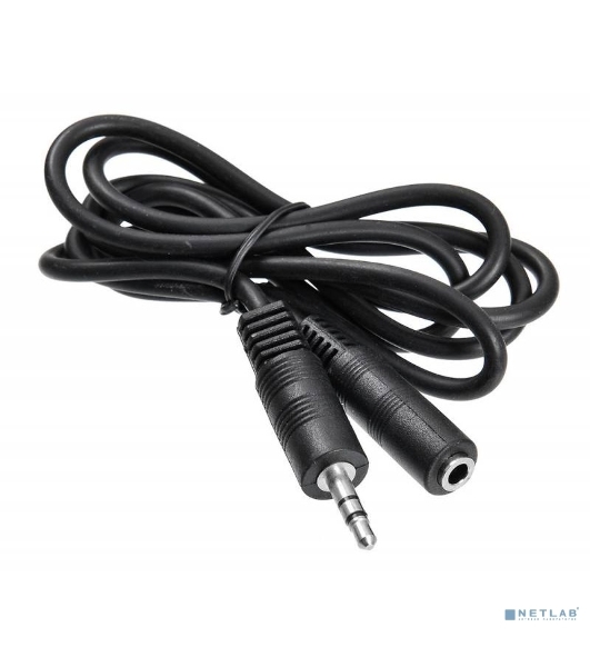Кабель-удлинитель аудио Buro Jack 3.5 (m)/Jack 3.5 (f) 2м. черный