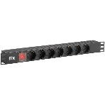Блок PDU 7 розеток DIN49440 (нем. cтанд.), с LED выключателем,1U, без шнура, вх. IEC320 C14, алюминиевый профиль, черный PDU 7 розеток DIN49440 (нем. cтанд.), с LED выключателем,1U, без шнура, вх. IEC320 C14, алюминиевый профиль, черный, фото3