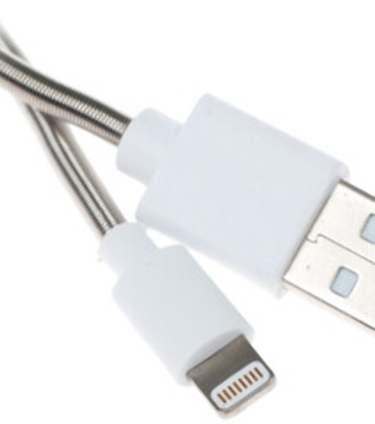 Кабель Qumo light series, USB-Apple 8 pin, 1м, 5В, 1A, опл. PVC, кон. PVC, белый