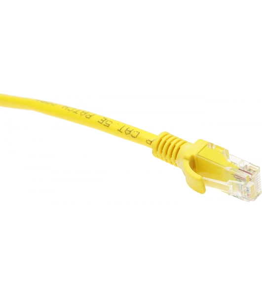 Патч-корд UTP Cablexpert cat.5e, 5м, литой, многожильный (желтый)