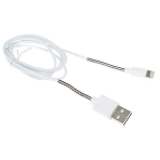 Кабель Qumo light series, USB-Apple 8 pin, 1м, 5В, 1A, опл. PVC, кон. PVC, белый, фото6