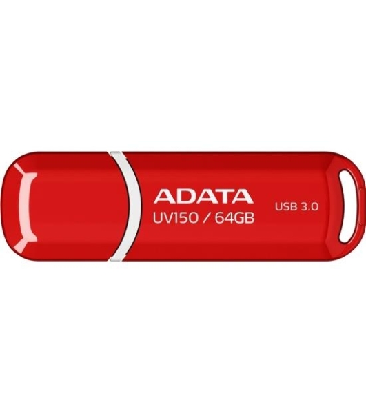 Флешка USB ADATA UV150 (AUV150-64G-RRD), 64Gb, USB 3.0, R/W 100/30, красный