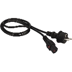 Шнур питания Lanmaster с блокировкой C13-Schuko прямая, 3х0.75, 220В, 10А, черный, 1 метр, фото2