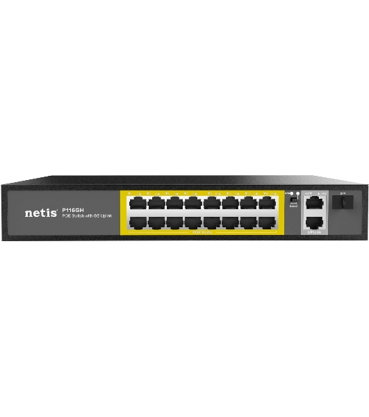 Коммутатор Netis 16PORT 10/100M 16POE+2XGE+SFP P116GH