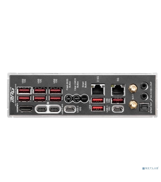 Материнская плата MSI MPG X870E CARBON WIFI, AM5, AMD X870E, 4xDDR5, 4xSATA, 4xM.2, 1xPCIe 5.0 x16, 1xPCIe 5.0 x4, 1xPCIe 4.0 x4, 1xHDMI, 2xUSB-C, 2x1Gb LAN, 9xUSB 3.2 Gen 2, 2xUSB4, 2x3.5 мм, 7.1, ATX