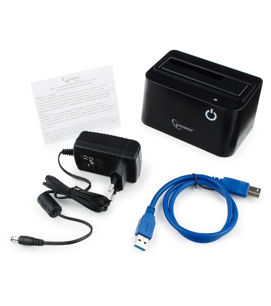Докстанция 2.5'/3.5' Gembird HD32-U3S-4, черный, USB 3.0, SATA, HDD/SSD