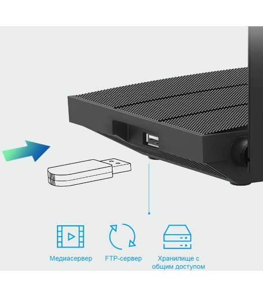 Роутер беспроводной TP-Link Archer C6U AC1200 10/100/1000BASE-TX/4G ready черный
