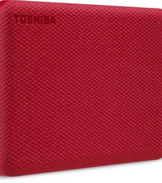 Внешний HDD 2.5' Toshiba Canvio Advance, 1TB, USB 3.2 Gen 1 Type-A, 5400 rpm, красный