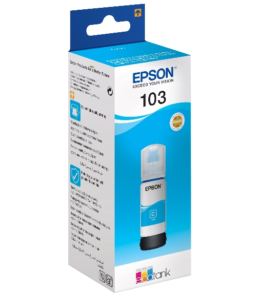 Чернила Epson 103C C13T00S24A голубой (65 мл) для Epson L3100/3110/3150