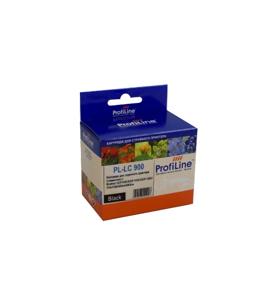 Картридж струйный ProfiLine PL-LC900BK для принтеров Brother DCP110C/DCP-115C/DCP-120C/115c/120c820cw/640cw Black водн