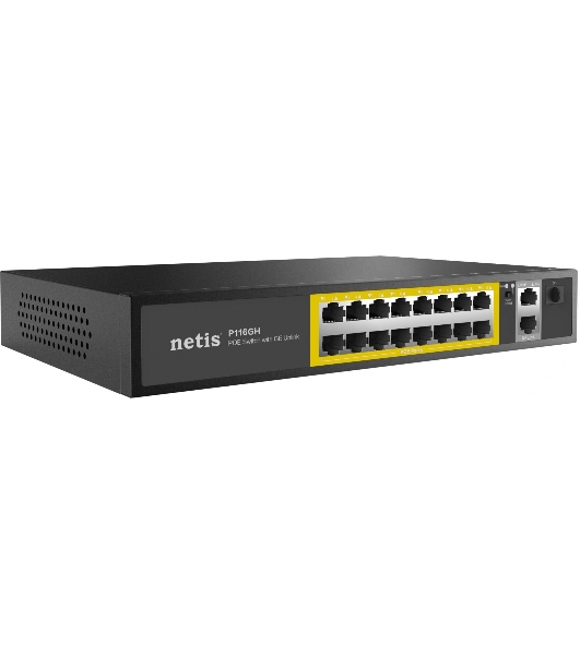 Коммутатор Netis 16PORT 10/100M 16POE+2XGE+SFP P116GH