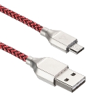 Кабель USB ACD-Titan MicroUSB - USB-A Нейлон, 1м, красно-черный, фото2