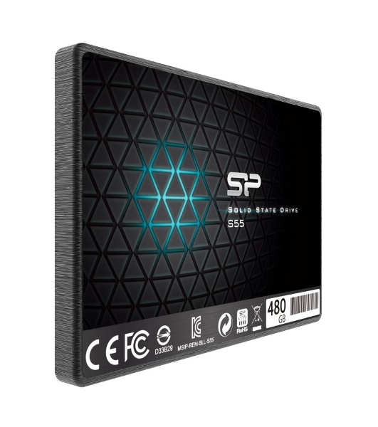 Накопитель SSD Silicon Power Slim S55, 480Gb, SATA, 2.5', R/W 560/530