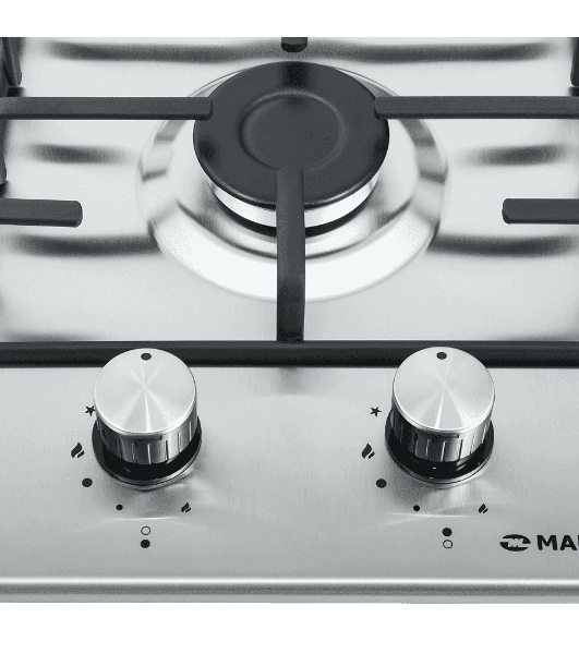 Газовая варочная панель Maunfeld EGHS.32.3ES, 2 конфорки, нержавеющая сталь, серебристый