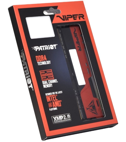 Оперативная память Patriot Viper Elite II, DDR4, 16GB (2x8 GB), 2666 MHz, CL16, DIMM, радиатор, красный