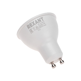 Лампа светодиодная Rexant Рефлектор 9,5Вт 808Лм GU10 AC 150-265В 2700K теплый свет