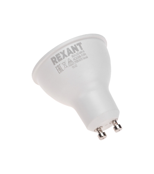 Лампа светодиодная Rexant Рефлектор 9,5Вт 808Лм GU10 AC 150-265В 2700K теплый свет